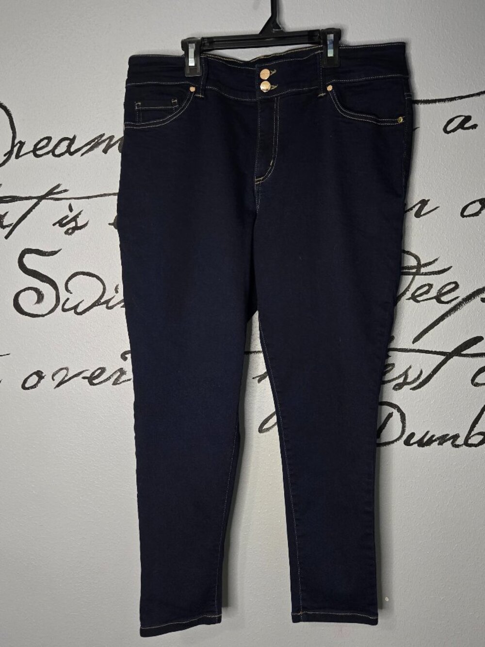 Women's Nine West Skinny Dark Wash Jeans, 16W